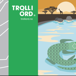 Fortellekort i storformat - Krokodilla og reven
